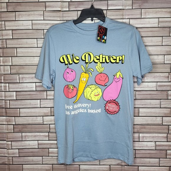 NWT Eighty Eight‎ Brand Graphic Tee We Deliver!  Small Shirt Men's Casual Top - Picture 1 of 10